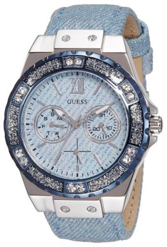 Guess Damklocka W0775L1 Limelight Blå/Läder Ø38 mm