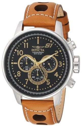 Invicta Herrklocka 23597 S1 Svart/Läder Ø47 mm