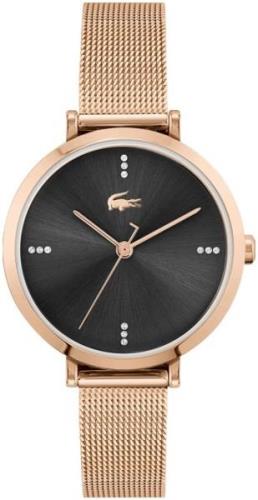 Lacoste Damklocka 2001165 Svart/Roséguldstonat stål Ø32 mm