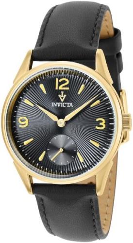 Invicta Herrklocka 37078 Vintage Svart/Läder Ø34 mm