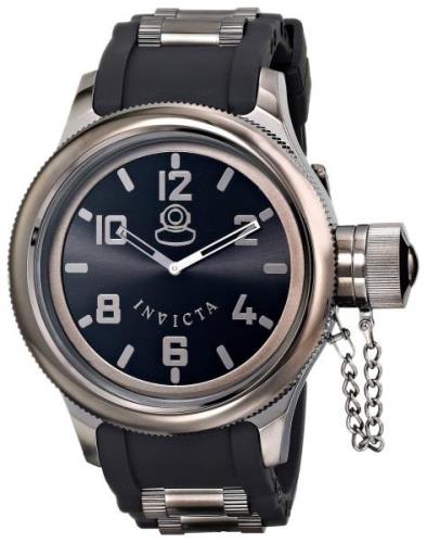 Invicta Herrklocka 0394 Russian Diver Svart/Stål Ø52 mm