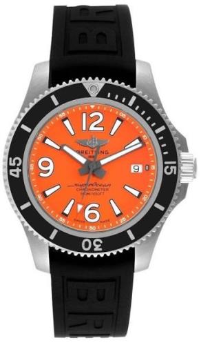 Breitling Herrklocka A17366D71O1S1 Superocean Ii 42 Orange/Gummi Ø42