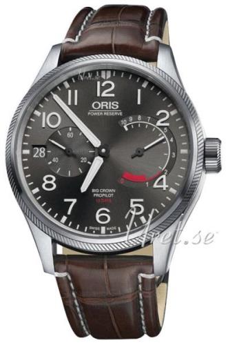 Oris Herrklocka 01 111 7711 4163-Set 1 22 72FC Aviation Grå/Läder