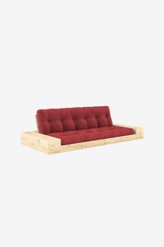 Karup Design - Base Bäddsoffa m. 2 sidolådor Tre sittplatser - Röd - B...