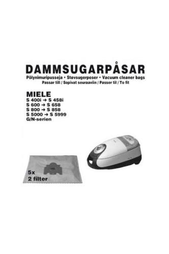 Champion Nordic - Dammpåsar Miele 5st 2st filter (1366CH) - Disk- & st...