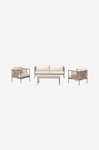 NORDFORM - Loungeset 4 delar med kuddar Ditte - Beige - Loungemöbler -...