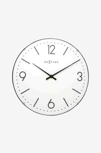 NeXtime - Väggklocka Basic Dome Ø35 cm - Vit - Väggklockor & bordsur -...