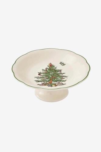 Spode - Tårtfat på fot Christmas Tree Ø 18 cm - Vit - Uppläggningsfat ...