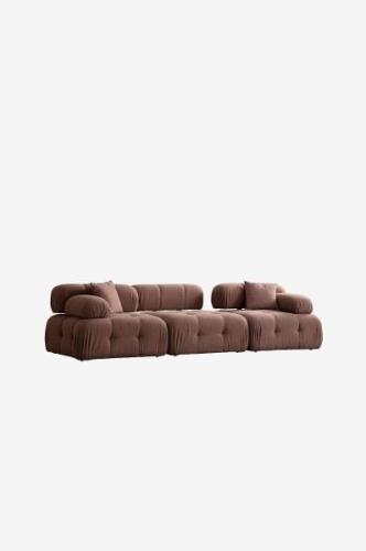 Hanah Home - 3-sitsig soffa Puca - Brun - 3-sits soffor - Från Homeroo...