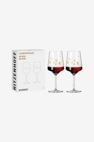 Ritzenhoff - Rödvinsglas Celebration Deluxe 2-pack - Transparent - Vin...