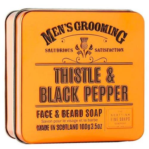 The Scottish Fine Soap Thistle & Black Pepper Face & Beard Soap 1