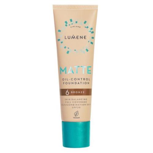 Lumene Matte Oil-Control Foundation 6 Bronze 30 ml