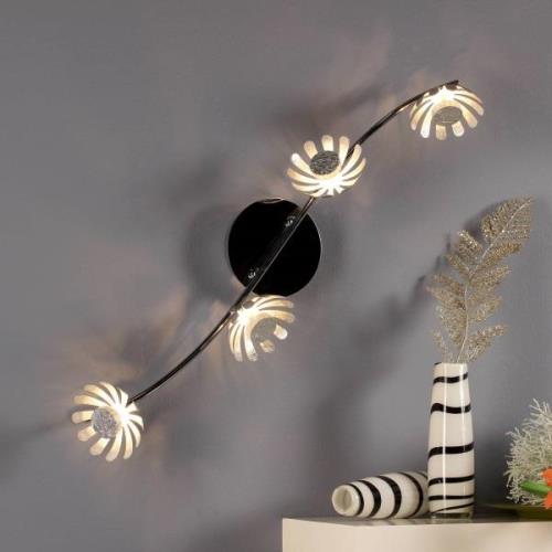 Eco-Light LED-vägglampa Bloom 4 lampor silver