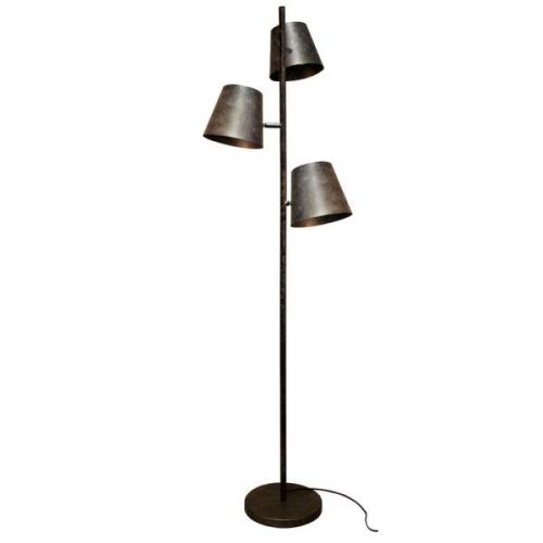 Eco-Light Golvlampa Colt, 3 lampor, frostgrå