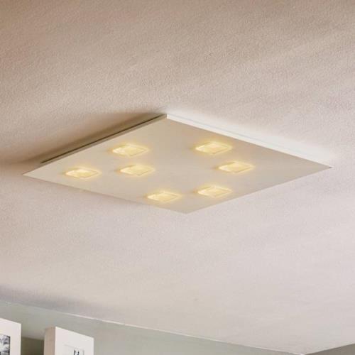 Fabbian Quarter – vit LED-taklampa 7 lampor