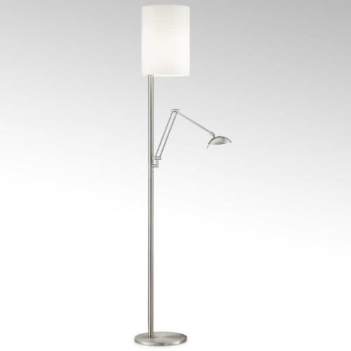 Knapstein LED-golvlampa Nola nickel matt