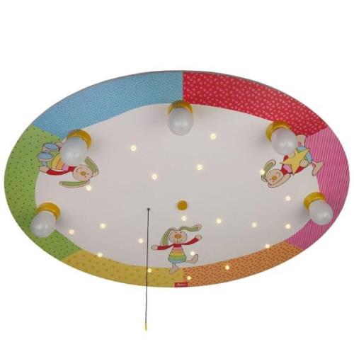 Niermann Standby Rainbow Rabbit - rund taklampa med LED-lampor