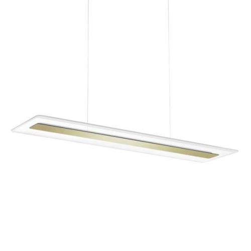 Linea Light LED-hänglampa Antille, glas, rektangulär, guld