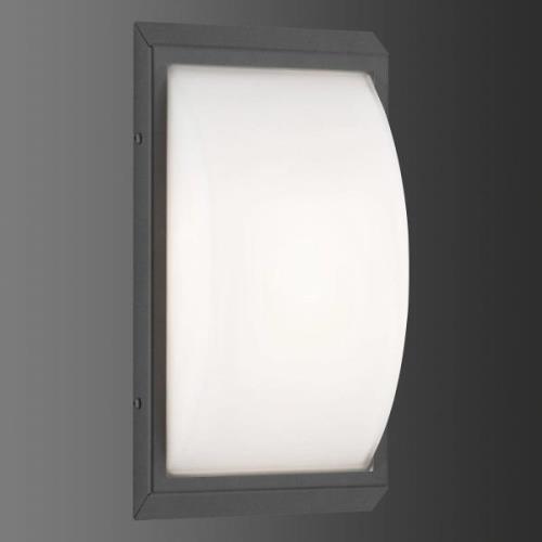 LCD LED-utomhusvägglampa 053, rörelsesensor, grafit