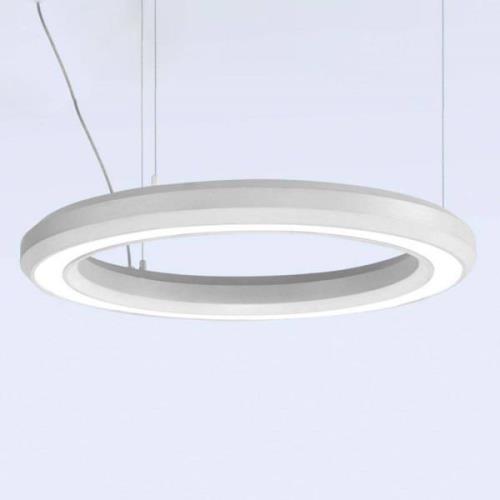 Marchetti LED-pendellampa Materica botten Ø 60 cm vit