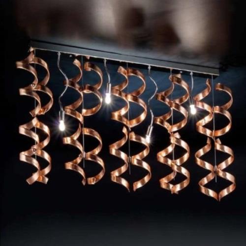 Metallux Spiralformad plafondlampa COPPER