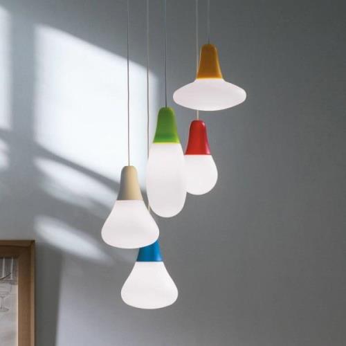 Martinelli Luce pendellampa Ciulifruli, röd, polyeten