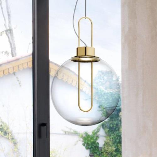 Modo Luce Orb LED-hänglampa, mässing, Ø 40 cm