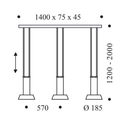 OLIGO Glance LED-pendellampa 3 lampor svart