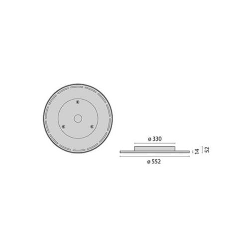 Performance in Lighting LED-taklampa FL555AB Ø55cm DALI 6500 lm 4 000 ...