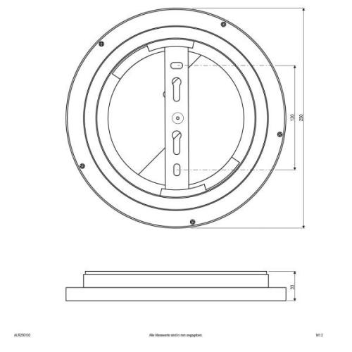 EVN ALR LED-panel vit 12 W Ø 25 cm 3 000 K