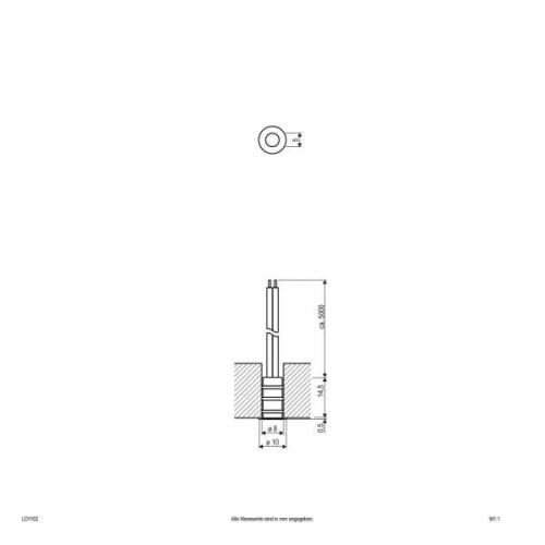 EVN LD1102 inbyggnadslampa 12V IP68 Ø1 cm 0,1W 830