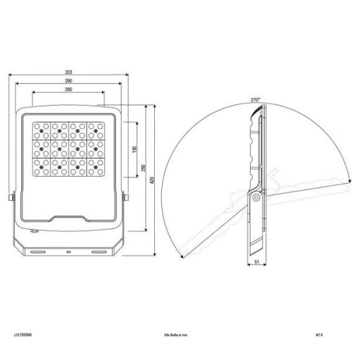 EVN Panthera utomhus LED-spot IP65 150 W 4 000 K