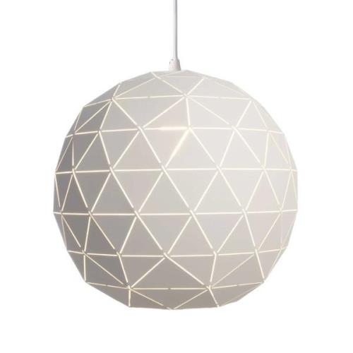 Deko-Light Pendellampa Asterope, rund Ø 25cm, vit