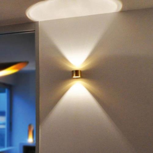 BANKAMP Impulse LED-vägglampa upp/ner guld