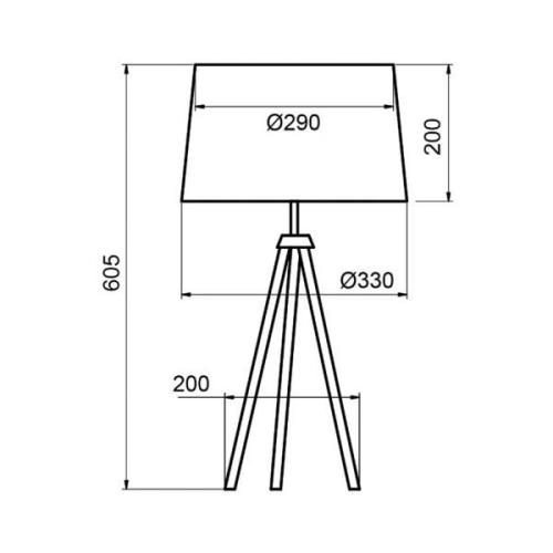 Aluminor Tropic bordslampa svart, kabel gul