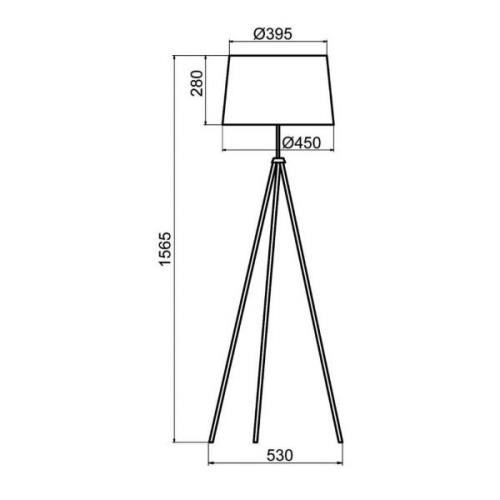 Aluminor Tropic golvlampa vit, kabel röd