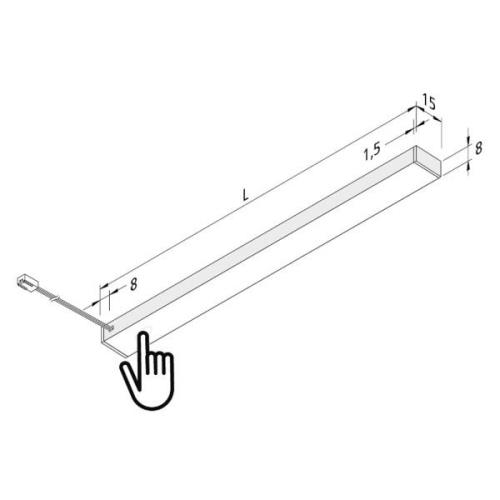 Hera LED-lampa för underskåp Top-Stick FMT, 3 000K, 90cm