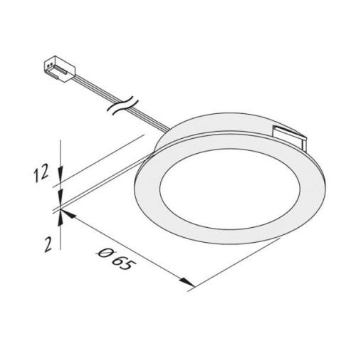 Hera LED-möbelinbyggnadslampa FAR 58 3-pack 4 000 K