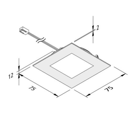 Hera LED-möbelinbyggnadslampa FAQ 68 3-pack stål 4W 940