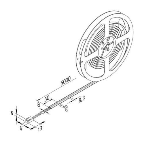 Hera LED-strip Basic-Tape S, IP54, 2 700K, längd 500cm