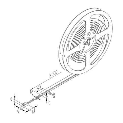 Hera LED-strip Basic-Tape F, IP54, 2 700K, längd 500cm