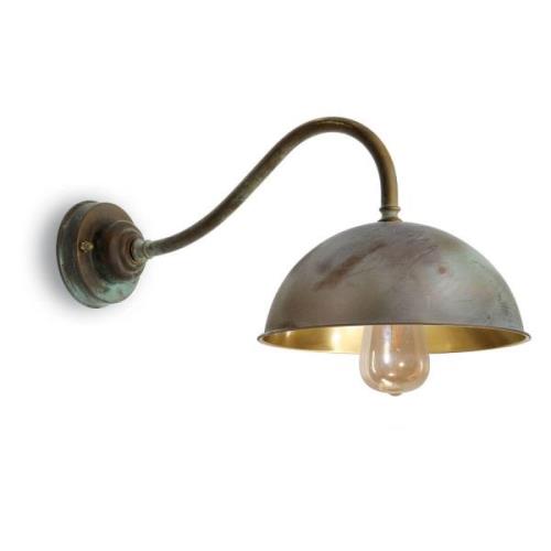 Moretti Luce Vägglampa Circle mässing antik/polerad djup 49 cm