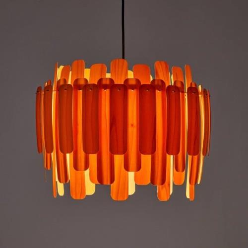 LZF LAMPS LZF Maruja träpendellampa, orange