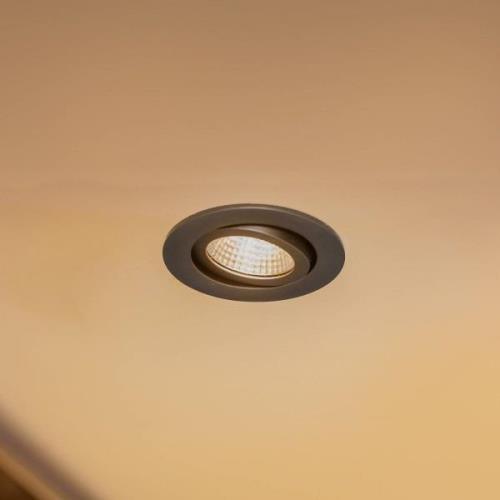 BRUMBERG LED-downlight 38° rund svart 3000 K