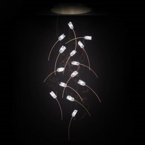 Slamp Tulip 14 LED-hänglampa prisma/mässing rund