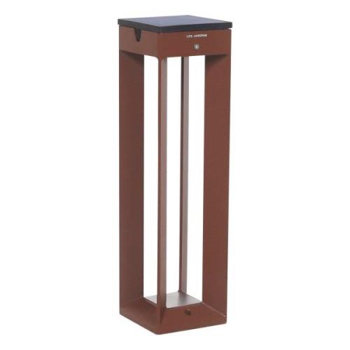 Les Jardins LED-solcellslampa Borne med sensor, 45 cm, corten