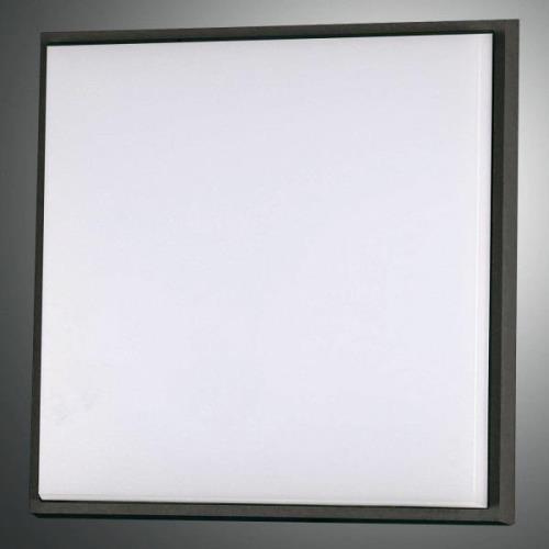 Fabas Luce LED-taklampa Desdy, 30 x 30 cm, IP54, svart