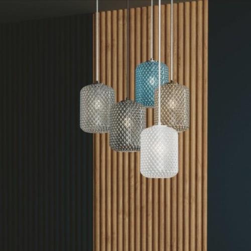 Eco-Light Hänglampa Ashford S15 med glasskärm grå