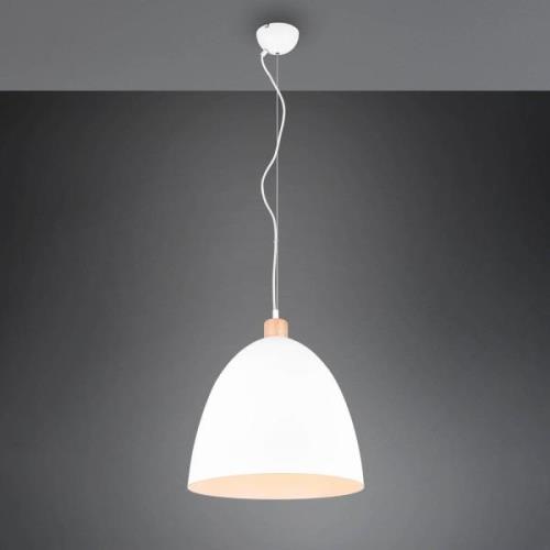 Reality Leuchten Hänglampa Jagger, 1 lampa, Ø 40 cm, vit