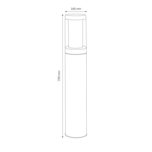 LCD Stigljus 1256 i rostfritt stål, 75 cm, sjövattenbeständigt